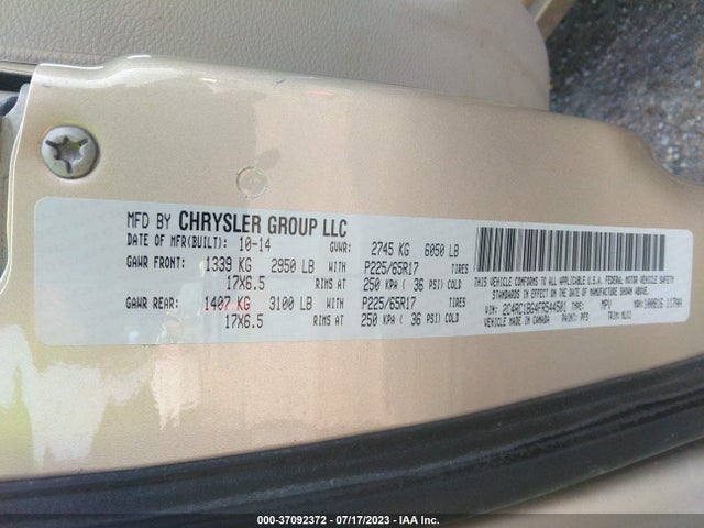 2C4RC1BG4FR544501 Chrysler Town & Country Touring