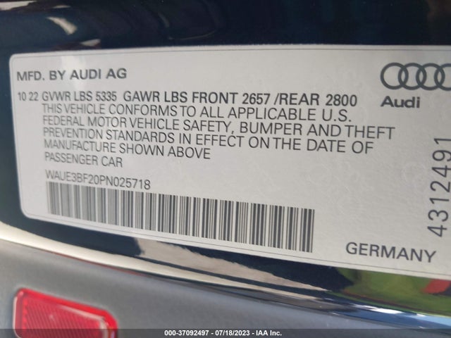 2023 Audi A6, VIN: WAUE3BF20PN025718