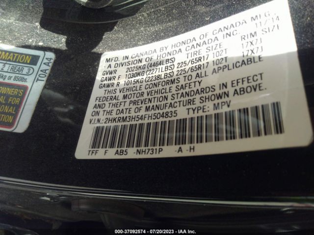 2HKRM3H54FH504835 Honda CR-V EX