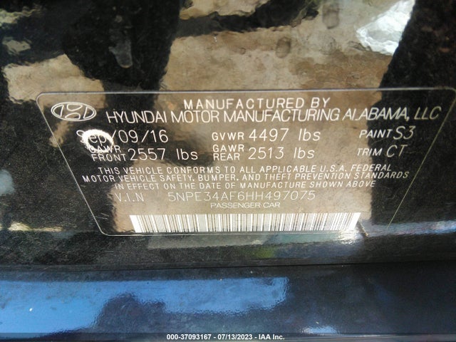 Hyundai Sonata Sport 2017 5NPE34AF6HH497075 Image 15