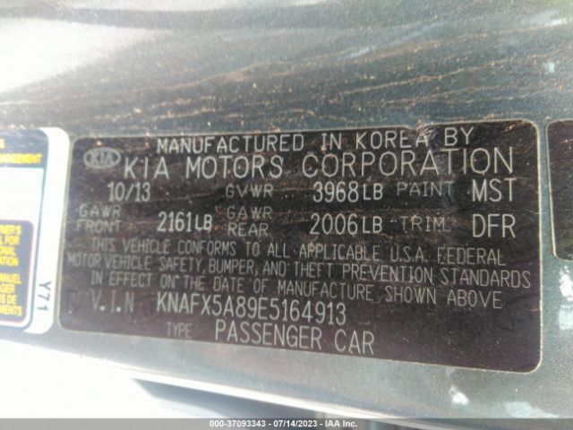 KNAFX5A89E5164913 KIA Forte 5-door Ex