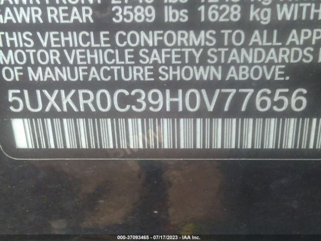 5UXKR0C39H0V77656 BMW X5 Xdrive35i