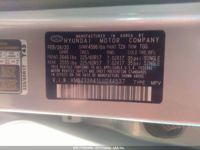 KM8J33A41LU244537 Hyundai Tucson Value