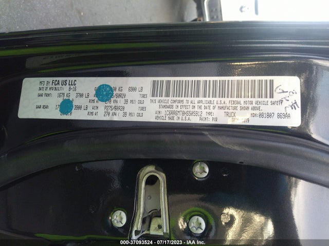 1C6RR6MT8HS505912 RAM 1500 Sport