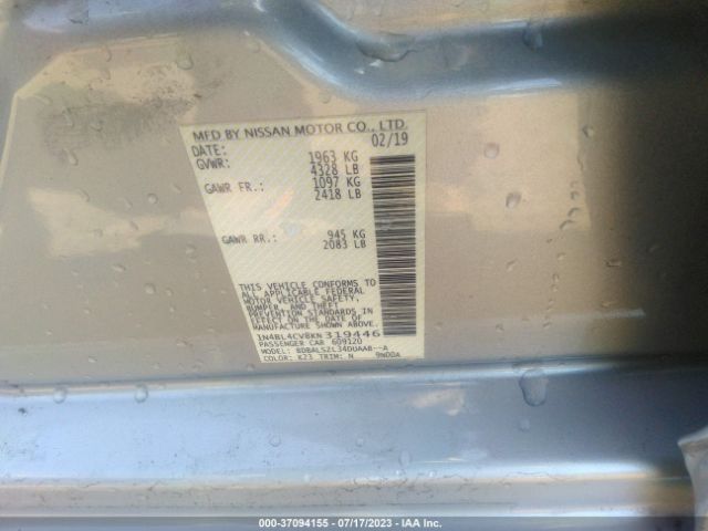 1N4BL4CV8KN319446 Nissan Altima 2.5 Sr