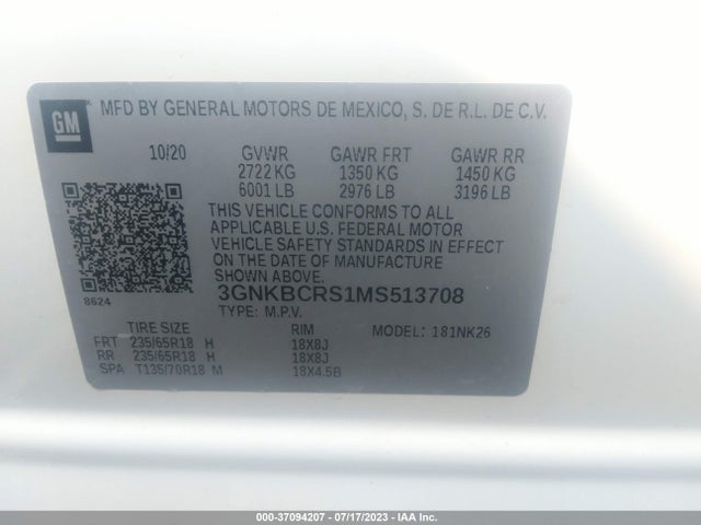 Chevrolet Blazer Lt 2021 3GNKBCRS1MS513708 Image 9