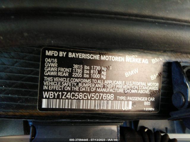 WBY1Z4C58GV507698 BMW I3