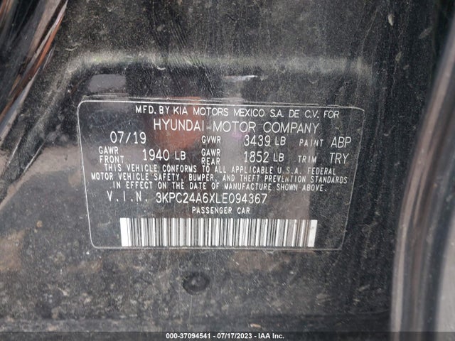 Hyundai ACCENT SE 2020 3KPC24A6XLE094367 Image 15
