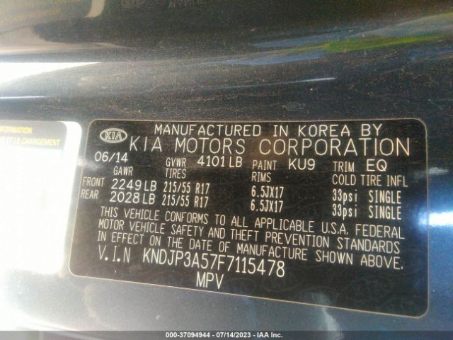 KNDJP3A57F7115478 KIA SOUL +