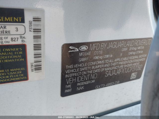 SAJAJ4FX1JCP37092 Jaguar Xe 25t Premium