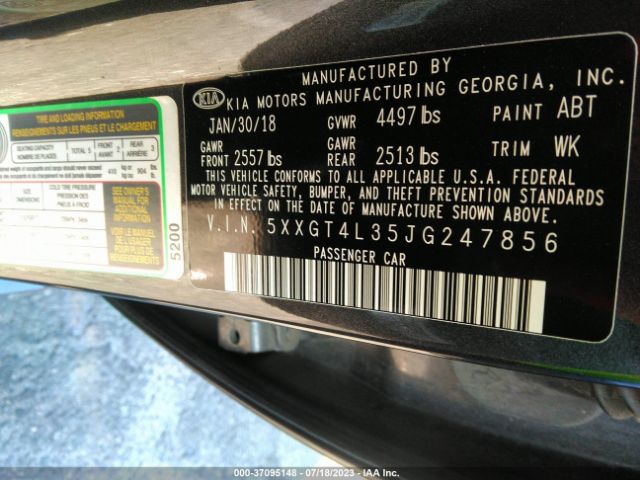 5XXGT4L35JG247856 KIA Optima S