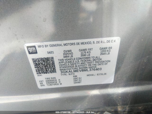 3GKALMEV8ML376403 GMC Terrain Sle
