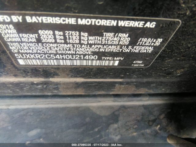 5UXKR2C54H0U21490 BMW X5 Sdrive35i