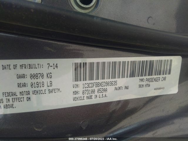 1C3CDFBBXED903635 Dodge DART SXT