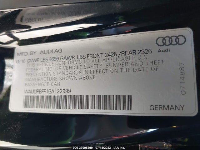 WAUUPBFF1GA122999 Audi A3 E-tron Premium