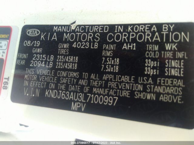 KNDJ63AU3L7100997 KIA Soul Gt-line