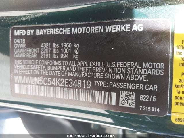 2019 MINI CLUBMAN WMWLN5C54K2E34819 Photo 8