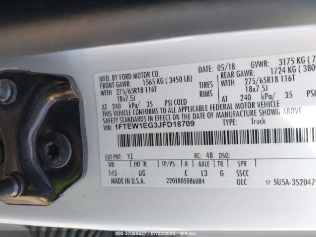 1FTEW1EG3JFD18709 Ford F-150 Xl/xlt/lariat