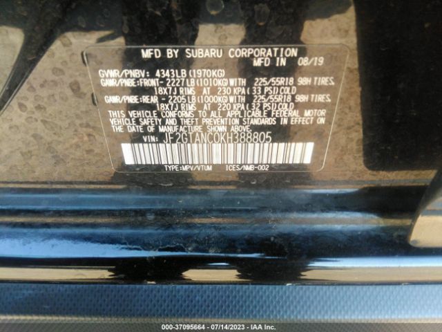JF2GTANC0KH388805 Subaru Crosstrek Limited
