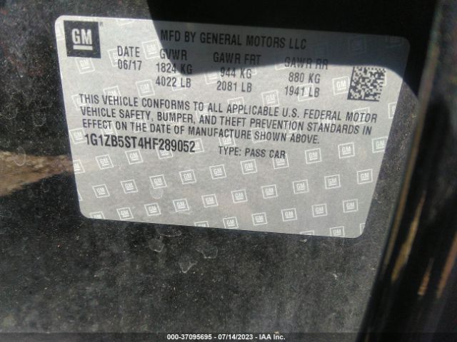 1G1ZB5ST4HF289052 Chevrolet MALIBU LS