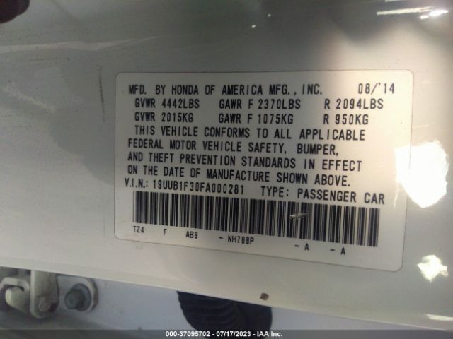 19UUB1F30FA000281 Acura TLX