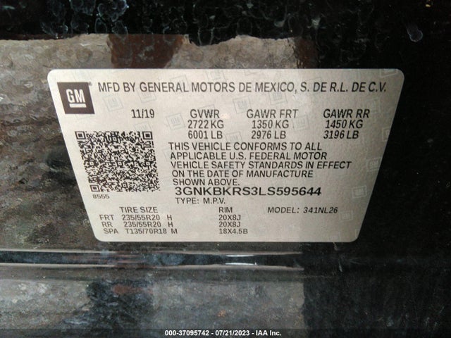 Chevrolet BLAZER RS 2020 3GNKBKRS3LS595644 Image 9