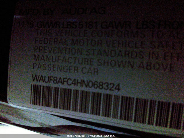 WAUF8AFC4HN068324 Audi A6 PREMIUM