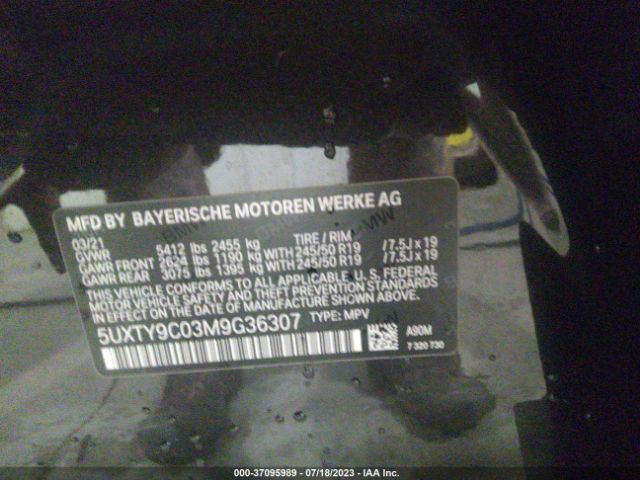 5UXTY9C03M9G36307 BMW X3 M40i