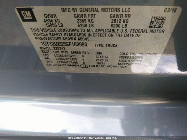1GT12UE85GF183990 GMC Sierra 2500hd Denali
