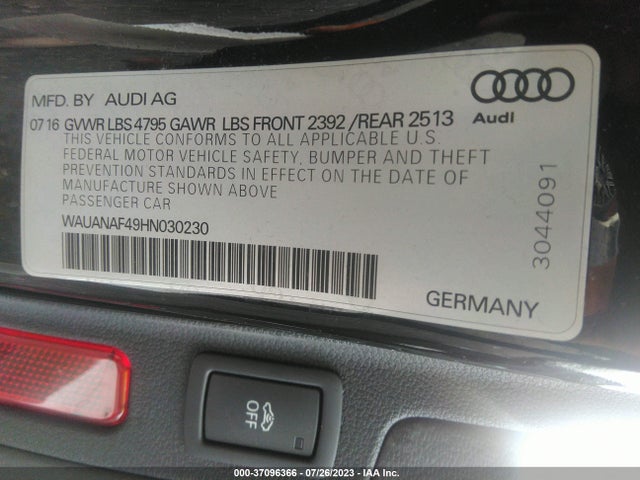 WAUANAF49HN030230 Audi A4 PREMIUM