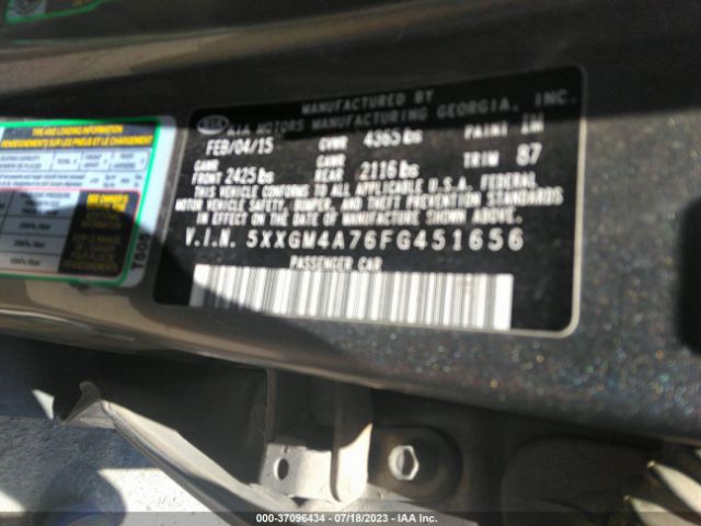 5XXGM4A76FG451656 KIA Optima Lx