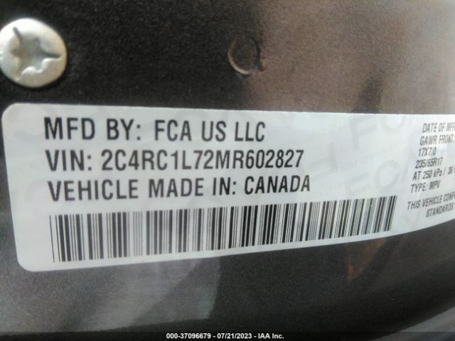 2C4RC1L72MR602827 Chrysler Pacifica Hybrid Touring L