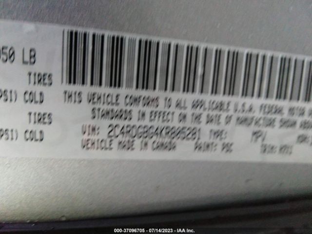 2C4RDGBG4KR805281 Dodge Grand Caravan Se