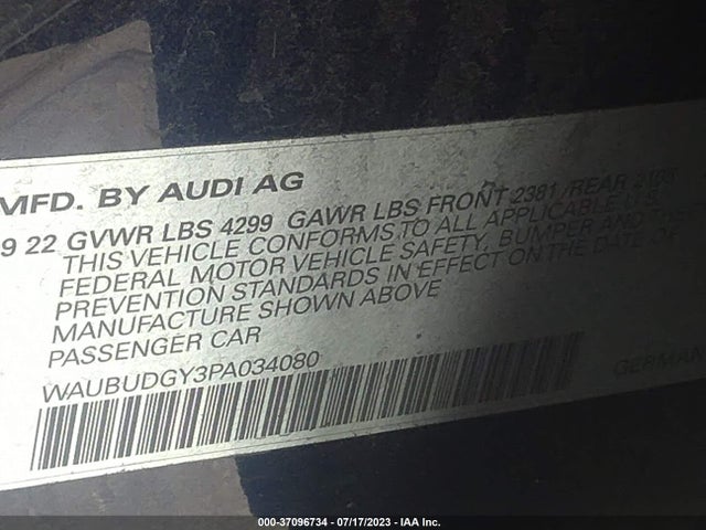 WAUBUDGY3PA034080 Audi A3 Premium Plus