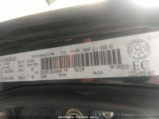 3C6UR5FJ9GG103600 RAM 2500 Laramie