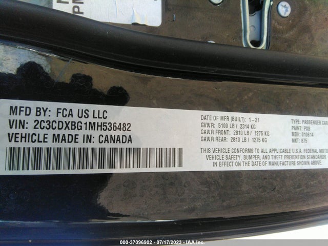 Dodge Charger Sxt 2021 2C3CDXBG1MH536482 Image 9