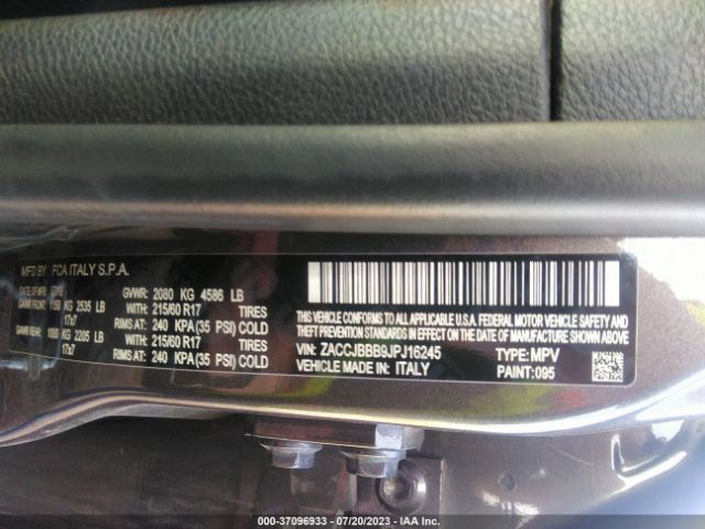 ZACCJBBB9JPJ16245 Jeep Renegade Latitude