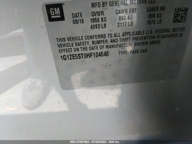 Chevrolet MALIBU LT 2017 1G1ZE5ST9HF104646 Image 16