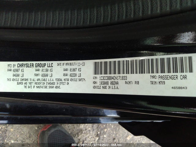 1C3CCBBB4EN171833 Chrysler 200 Touring