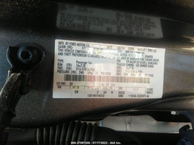 1FADP3F23EL306340 Ford FOCUS SE
