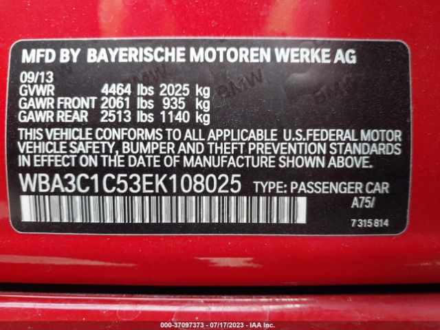 WBA3C1C53EK108025 BMW 3 Series 328i