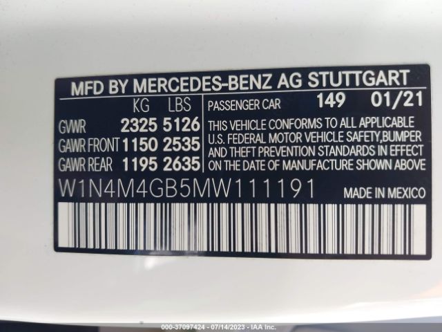 W1N4M4GB5MW111191 Mercedes-Benz GLB