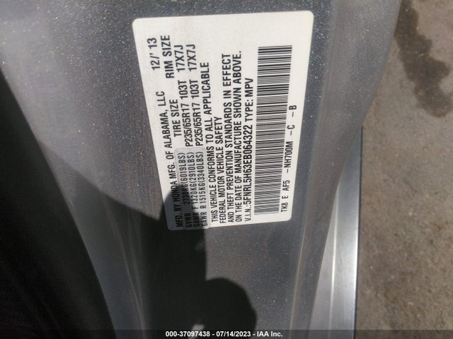 Honda Odyssey Ex-l 2014 5FNRL5H63EB064322 Image 9