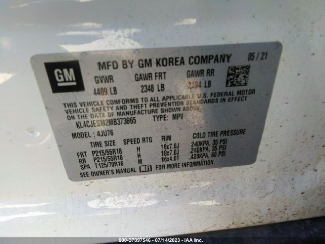 KL4CJESM2MB373665 Buick Encore Preferred