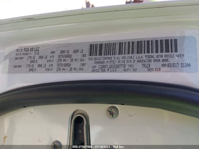 1C6RR7LG0GS287778 RAM 1500 Big Horn