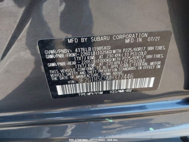 JF2GTHSC9MH377446 Subaru Crosstrek Sport