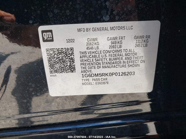 1G6DM5RK0P0126203 Cadillac CT5 LUXURY