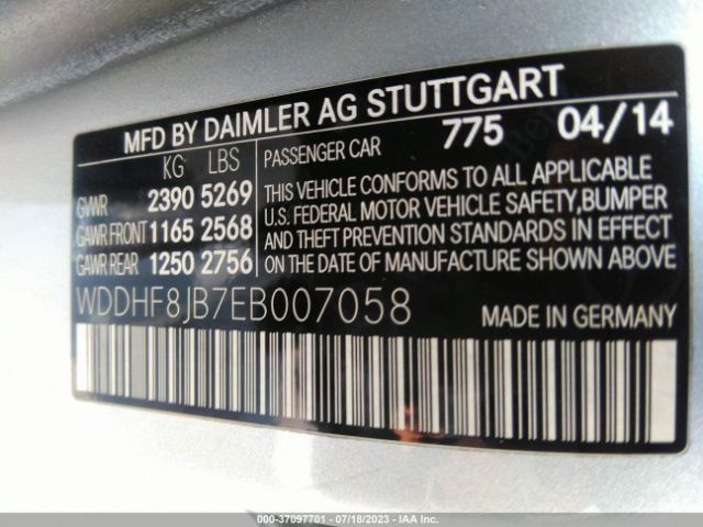 WDDHF8JB7EB007058 Mercedes-Benz E-class E 350