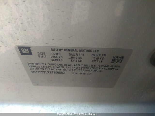 Chevrolet MALIBU LT 2014 1G11E5SLXEF209589 Image 9