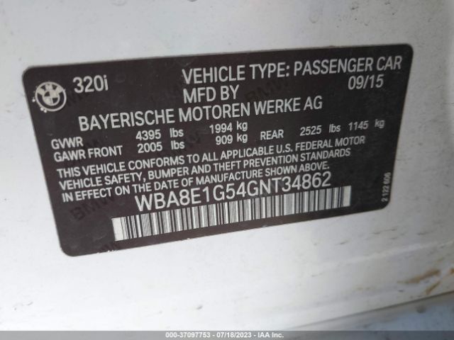 WBA8E1G54GNT34862 BMW 3 Series 320i
